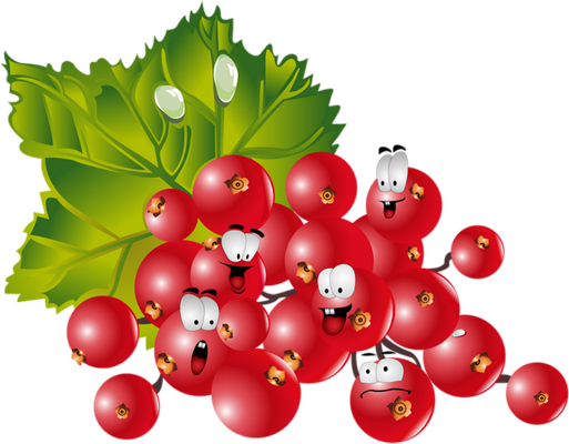 groseille - fruit - alimentation - smiley émoticône émoji cartoon clipart illustration - artémotic