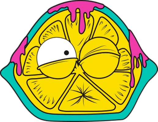 citron - fruit - alimentation - smiley émoticône émoji cartoon clipart illustration - artémotic