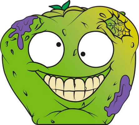fruit [The Grossery Gang] - alimentation - smiley émoticône émoji cartoon clipart illustration - artémotic