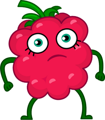 framboise - fruit - alimentation - smiley émoticône émoji cartoon clipart illustration - artémotic