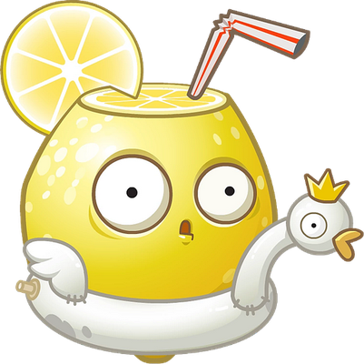 citron [Plants vs Zombies] - fruit - alimentation - smiley émoticône émoji cartoon clipart illustration - artémotic