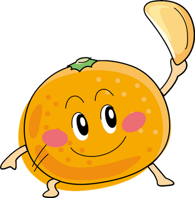 orange - fruit - alimentation - smiley émoticône émoji cartoon clipart illustration - artémotic