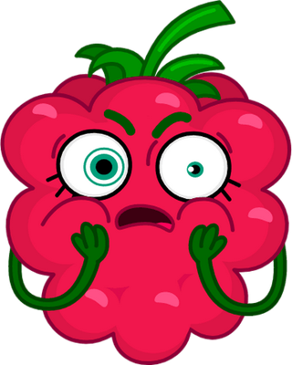 framboise - fruit - alimentation - smiley émoticône émoji cartoon clipart illustration - artémotic