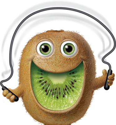 kiwi - fruit - alimentation - smiley émoticône émoji cartoon clipart illustration - artémotic