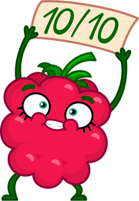 framboise - fruit - alimentation - smiley émoticône émoji cartoon clipart illustration - artémotic