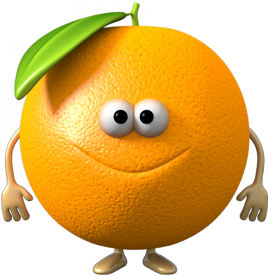 orange - fruit - alimentation - smiley émoticône émoji cartoon clipart illustration - artémotic
