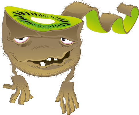 kiwi - fruit - alimentation - smiley émoticône émoji cartoon clipart illustration - artémotic