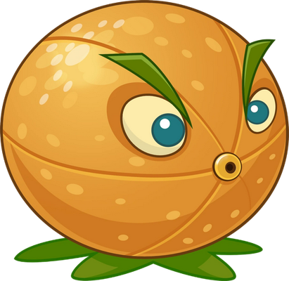citron [Plants vs Zombies] - fruit - alimentation - smiley émoticône émoji cartoon clipart illustration - artémotic
