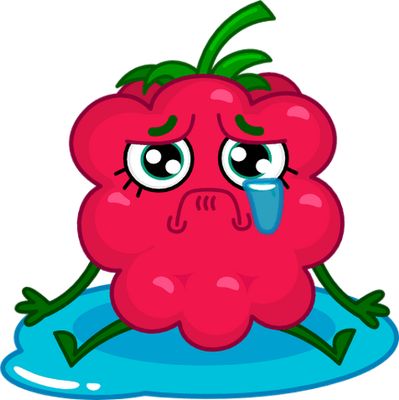 framboise - fruit - alimentation - smiley émoticône émoji cartoon clipart illustration - artémotic