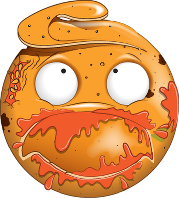 orange - fruit - alimentation - smiley émoticône émoji cartoon clipart illustration - artémotic