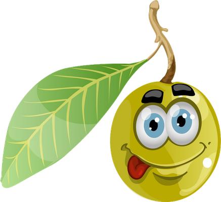 prune - fruit - alimentation - smiley émoticône émoji cartoon clipart illustration - artémotic
