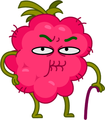 framboise - fruit - alimentation - smiley émoticône émoji cartoon clipart illustration - artémotic