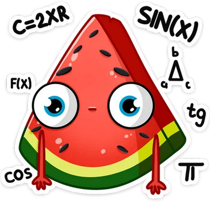 pastèque - fruit - alimentation - smiley émoticône émoji cartoon clipart illustration - artémotic