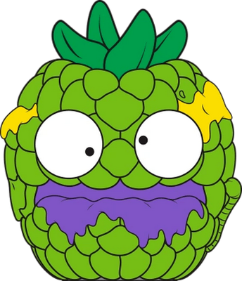 fruit [The Grossery Gang] - alimentation - smiley émoticône émoji cartoon clipart illustration - artémotic