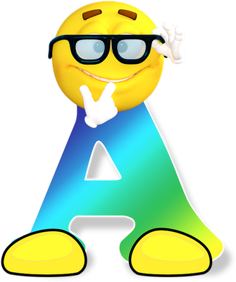 lettre - alphabet - éducation - smiley émoticône émoji cartoon clipart illustration - artémotic
