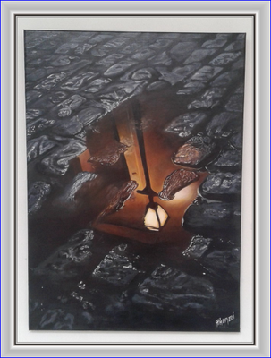 Reflet d'Antan    peinture acrylique   50 x 70                                                                  prix : 240 €
