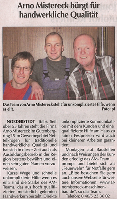 Heimatspiegel 2012 ARNO MISTERECK bürgt für handwerkliche Qualität.tif
