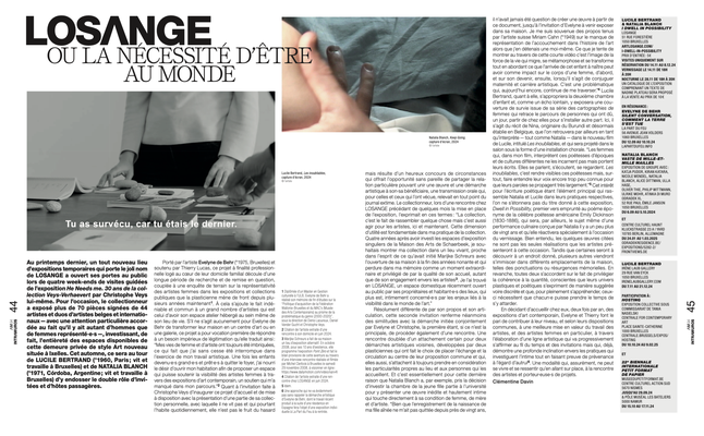 Natalia BLANCH & Lucile BERTRAND / LOSANGE — L'art même, 2024