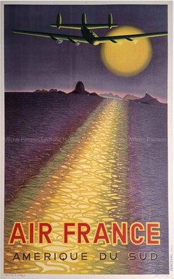 Air France - Amerique du Sud - Vasarely (attributed)