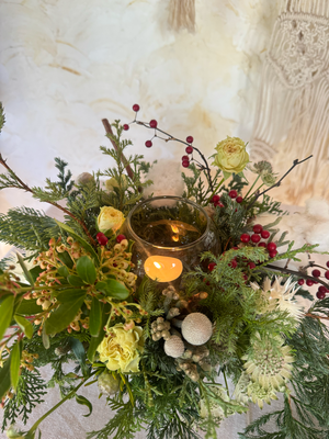 12月Christmas advance class/キャンドルアレンジメント
