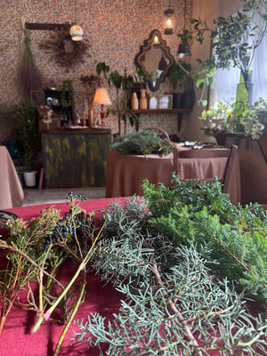 11月flower lesson/クリスマスリース