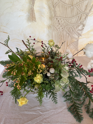 12月Christmas advance class/キャンドルアレンジメント