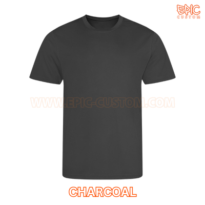 Custom printed kids youth sports t-shirt colour charcoal grey