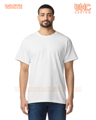 Custom printed premium cotton t-shirt colour white