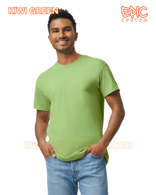 Custom printed premium cotton t-shirt colour kiwi green