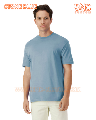 Custom printed event t-shirt colour stone blue