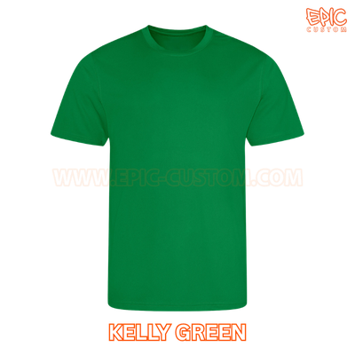 Custom printed youth sports t-shirt colour kelly green