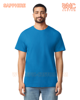 Custom printed event t-shirt colour sapphire blue