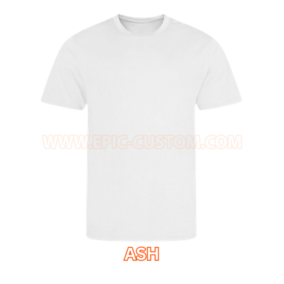 Custom printed sports t-shirt colour white