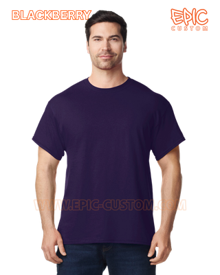 Custom printed premium cotton t-shirt colour blackberry