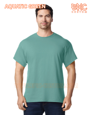Custom printed premium cotton t-shirt colour aquatic green