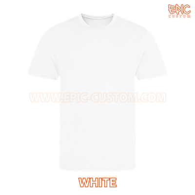 Custom printed youth sports t-shirt colour white