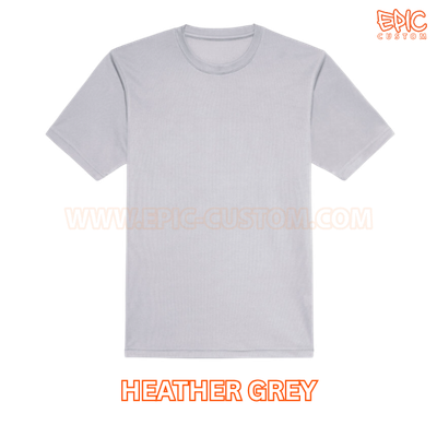 Custom printed sports t-shirt colour heather grey