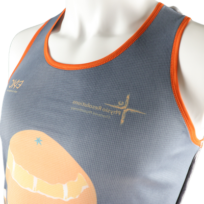 Super DryLite weave construction reverse side showing feather-light breathable fabric for custom running kit.