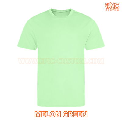 Custom printed kids youth sports t-shirt colour melon green