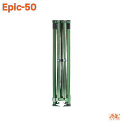 Epic 50 anodised green custom gazebo frames with durable aluminium construction and all parts replaceable from stock.