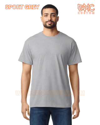 Custom printed premium cotton t-shirt colour sport grey
