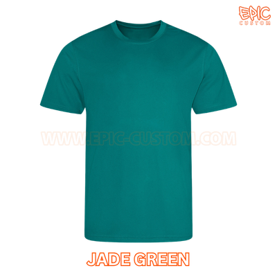 Custom printed youth sports t-shirt colour jade green