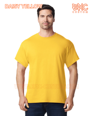 Custom printed premium cotton t-shirt colour daisy yellow