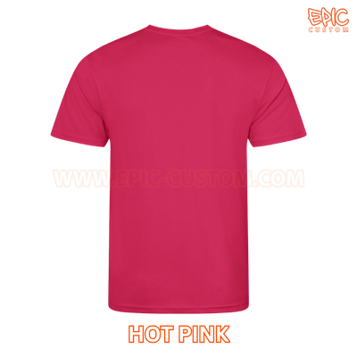 Custom printed kids youth sports t-shirt colour hot pink