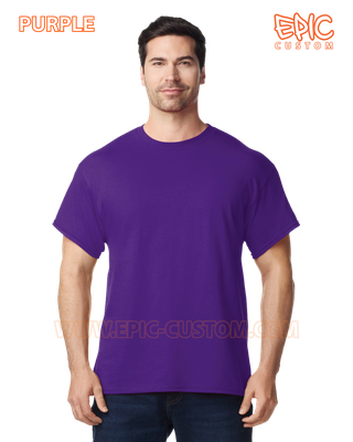 Custom printed premium cotton t-shirt colour purple