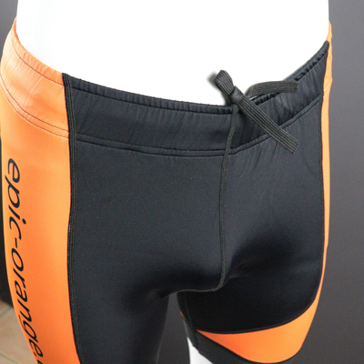 Epic Premium custom endurance triathlon shorts draw cord waist detail for adjustable comfort and secure fit.