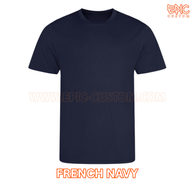 Custom printed sports t-shirt colour french navy