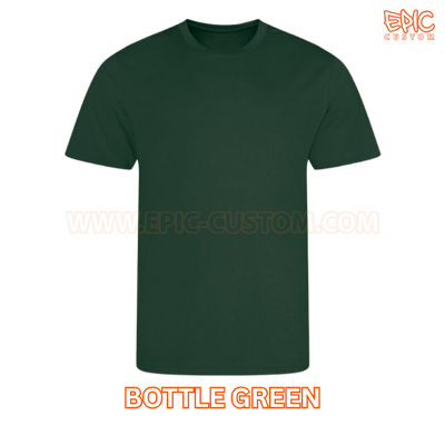 Custom printed sports t-shirt colour bottle green