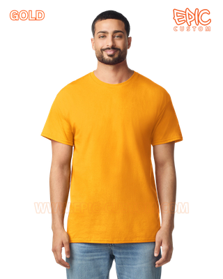 Custom printed event t-shirt colour gold