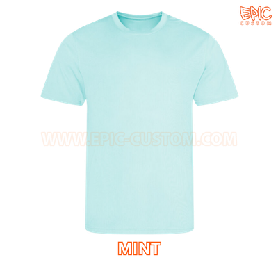 Custom printed sports t-shirt colour mint
